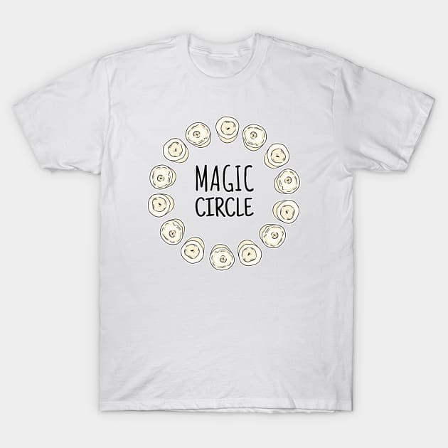 Magic Circle Candles T-Shirt by oixxoart